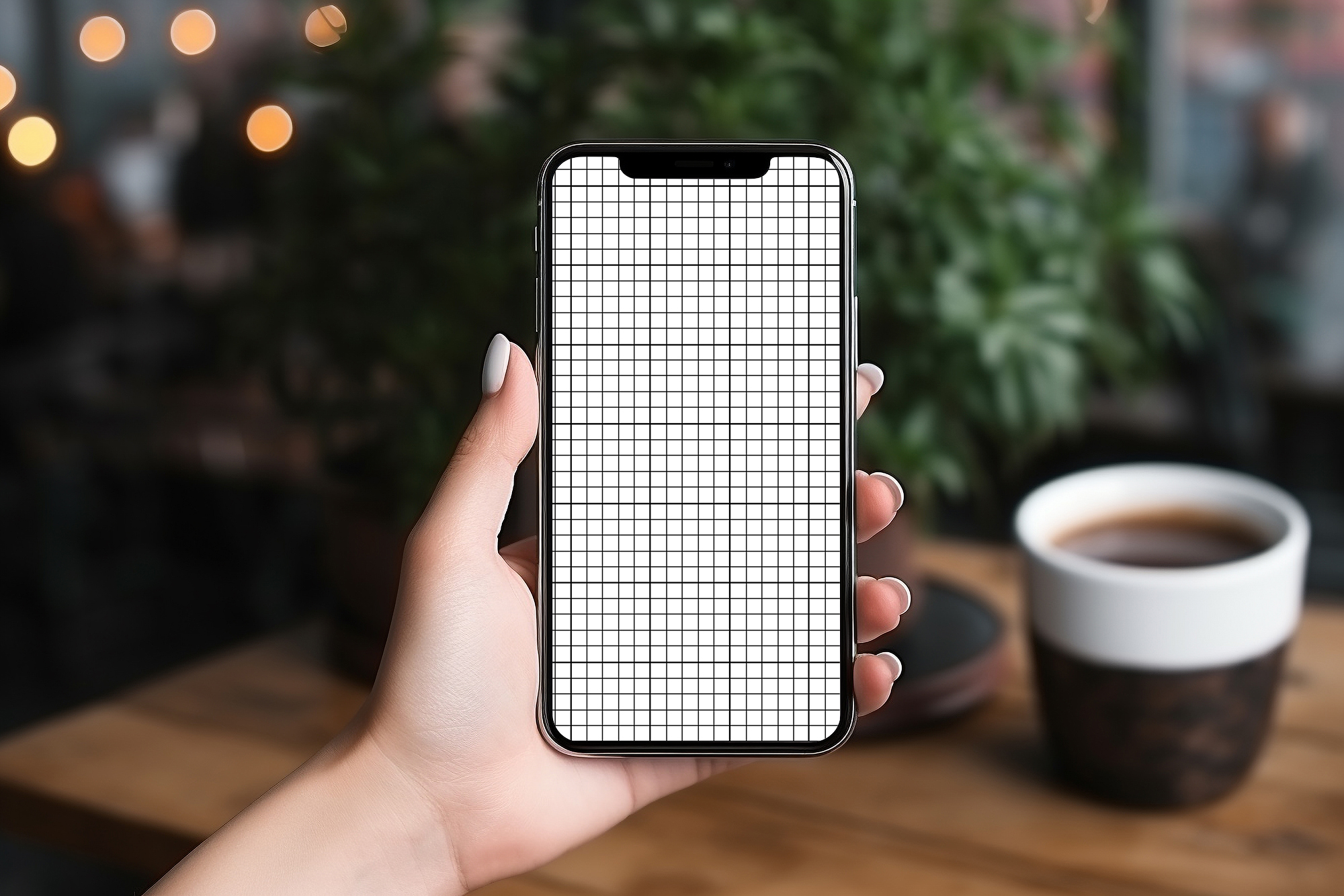 Free Download Woman holding phone template